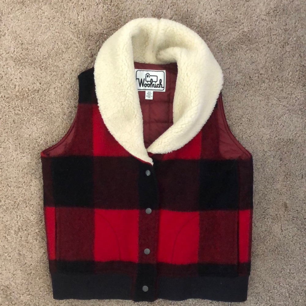 Woolrich buffalo check vest